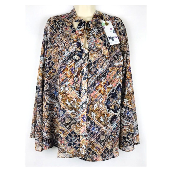 Show Me Your Mumu Taylor Tie Neck Tunic - Picture 3 of 8